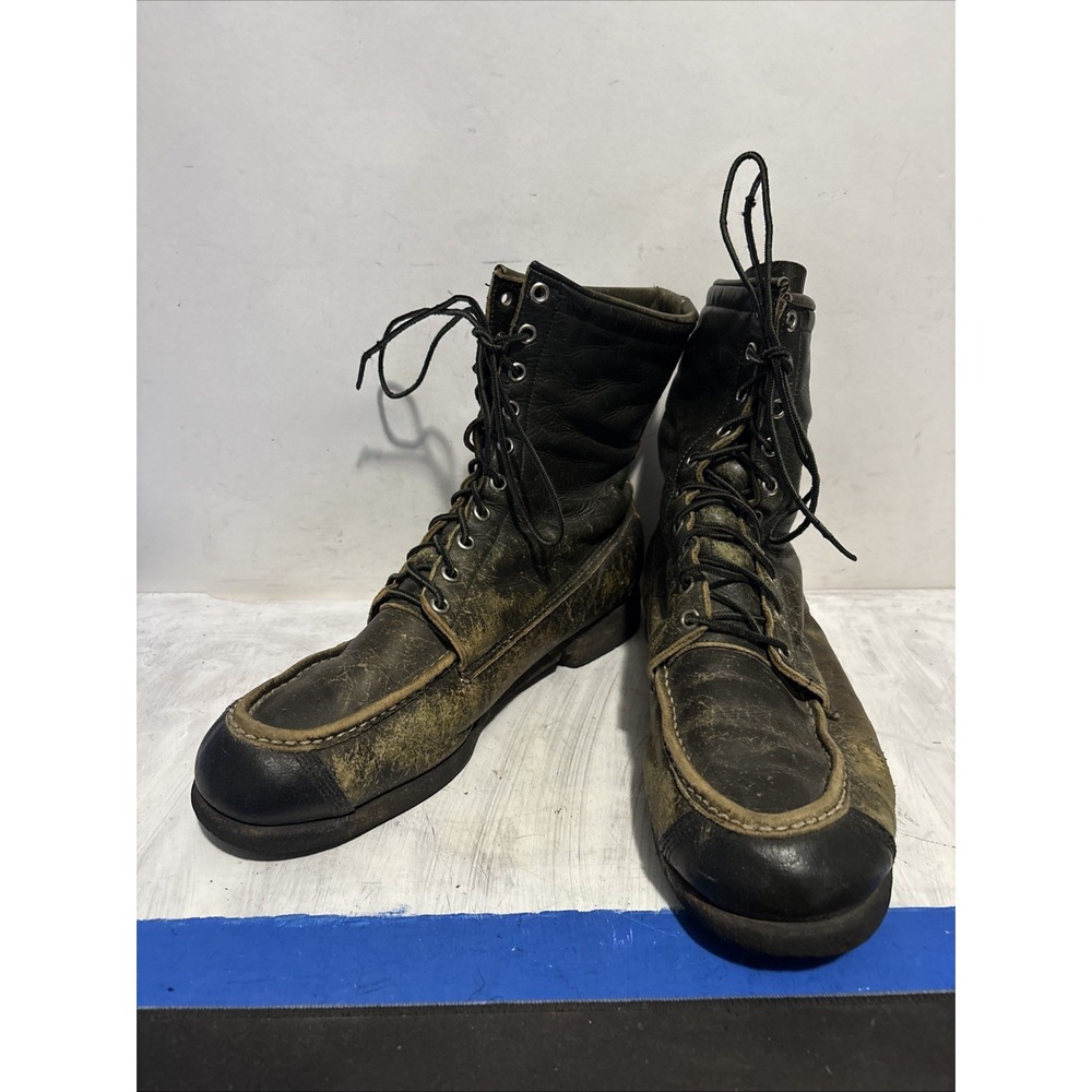 Mens Vintage Browning Kangaroo Leather Sportsmans Boots 10.5 D Green USA Made